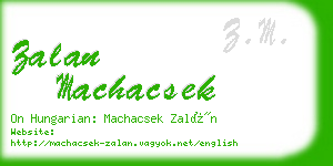 zalan machacsek business card